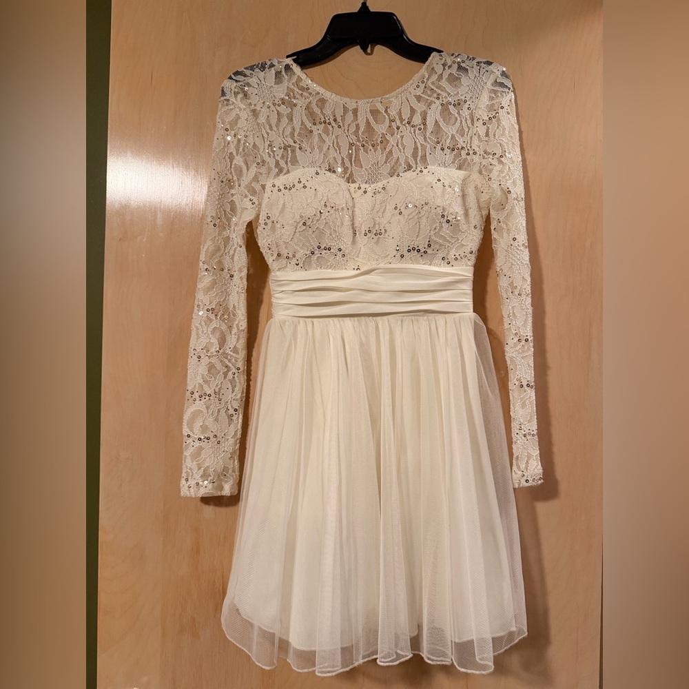 Elegant Lace Ivory Dress